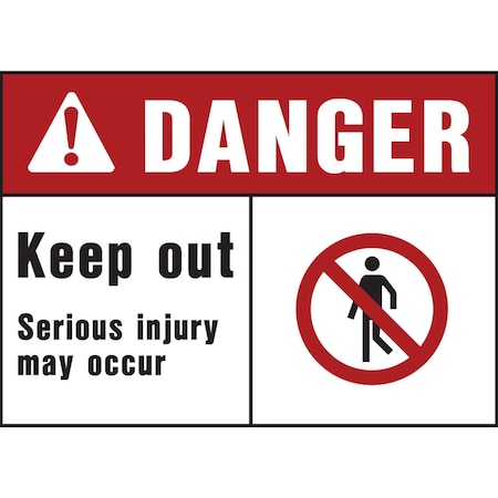 Hy-Ko Danger Keep Out Sign 10" x 14", 5PK, A00403 A00403